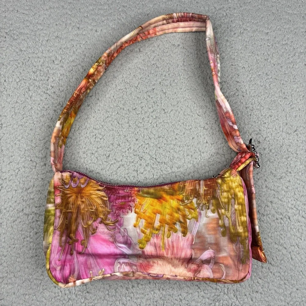 BAGGU x Collina Strada Cargo Shoulder Bag Berry Chrysanthemum Floral Purse